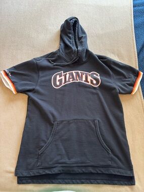 Mitchell and Ness Black San Francisco Giants Short-Sleeve Hoody